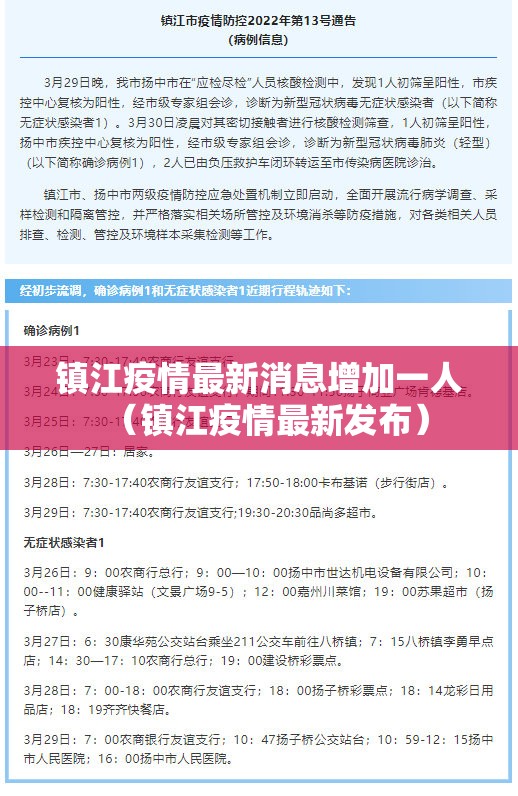 镇江疫情最新消息增加一人(镇江疫情最新发布) 镇江疫情最新消息增加一人(镇江疫情最新发布)