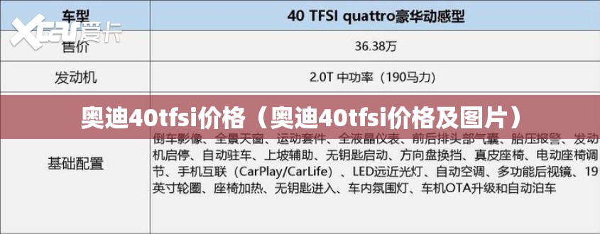 奥迪40tfsi价格(奥迪40tfsi价格及图片) 奥迪40tfsi价格(奥迪40tfsi价格及图片)