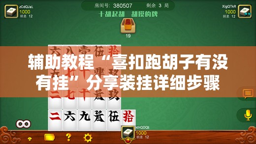辅助教程“喜扣跑胡子有没有挂”分享装挂详细步骤