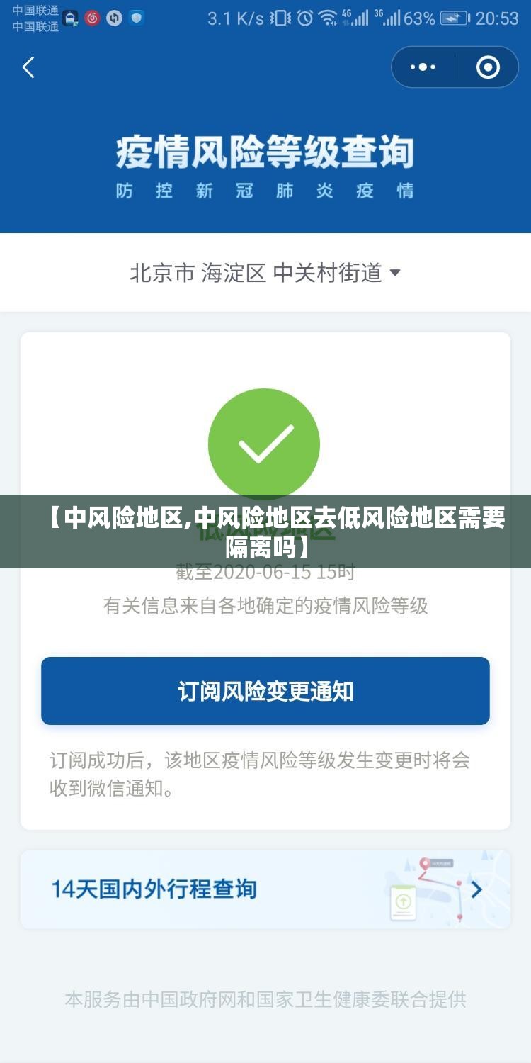 【中风险地区,中风险地区去低风险地区需要隔离吗】 【中风险地区,中风险地区去低风险地区需要隔离吗】