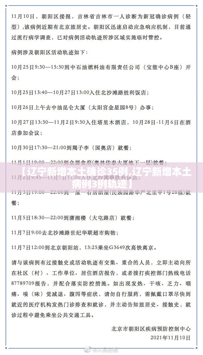 【辽宁新增本土确诊35例,辽宁新增本土病例3例轨迹】 【辽宁新增本土确诊35例,辽宁新增本土病例3例轨迹】